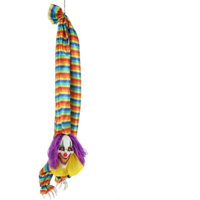 Haunted Hill Farm Animatronic Hanging Upside Down Clown with Lights and Sound