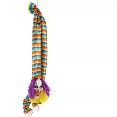 Haunted Hill Farm Animatronic Upside Down Clown with Lights and Sounds Halloween Animatronics