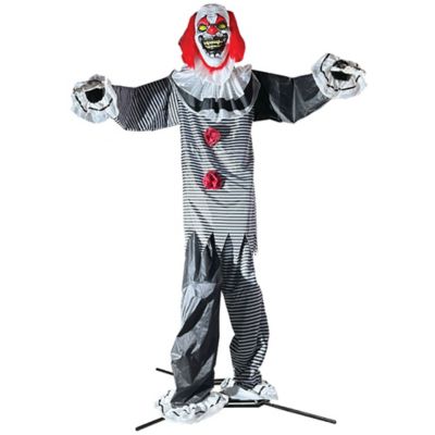 Haunted Hill Farm 15 ft. Animatronic Clown with Lights and Sound