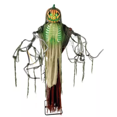 Haunted Hill Farm Life-Size Animatronic Pumpkin Man Halloween Decoration Halloween Animatronics