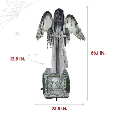 Image showing  Lifesize Animatronic Haunted Angel Statue Halloween Decoration