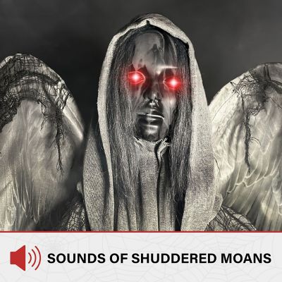 Image showing  Lifesize Animatronic Haunted Angel Statue Halloween Decoration