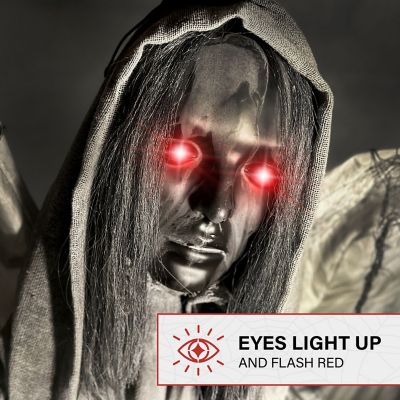 Image showing 5 th Haunted Hill Farm Lifesize Animatronic Haunted Angel Statue Halloween Decoration