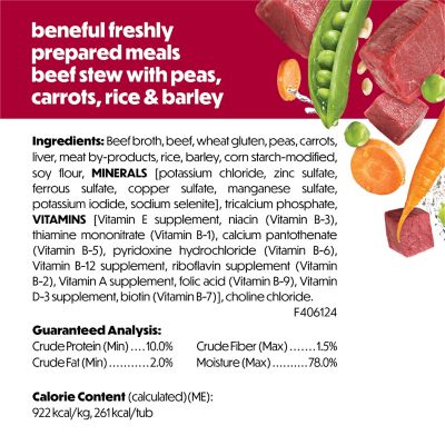 Image showing 5 th Purina Beneful Freshly Prepared Meals Beef Stew Wet Dog Food, 10 oz.