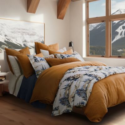 Image showing  Acadia Reversible Duvet Cover Set, Copper, 3 pc.