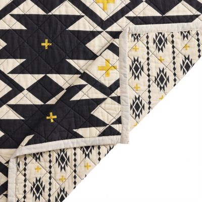 Image showing 5 th Paseo Road by HiEnd Accents High Desert Reversible Quilt Set, Black, 3 pc.