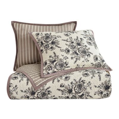 Image showing  Lyla Reversible Floral Print Quilt Set, 3 pc.