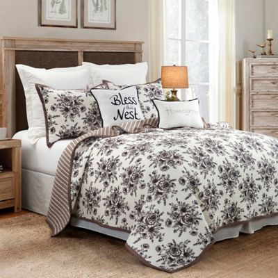 Paseo Road by HiEnd Accents Lyla Reversible Floral Print Quilt Set, 3 pc.