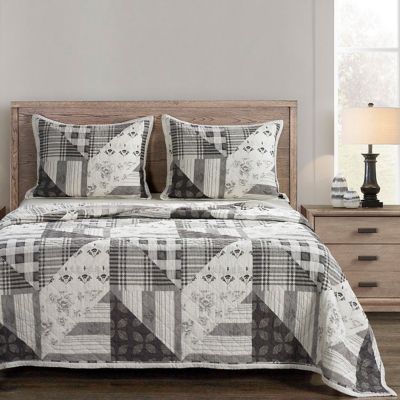 Image showing  Patchwork Prairie Reversible Quilt Set, 3 pc.