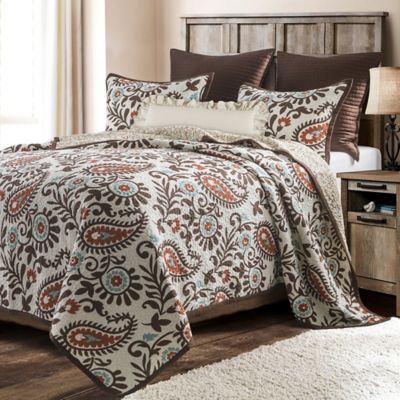 Image showing  Rebecca Paisley Reversible Quilt Set, 3 pc.