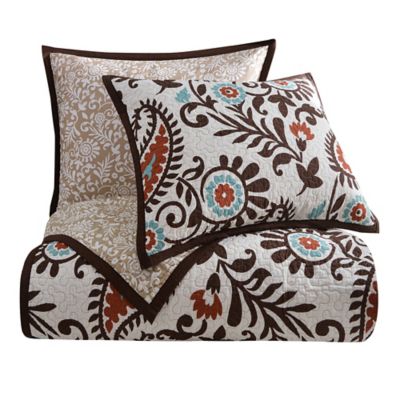 Image showing  Rebecca Paisley Reversible Quilt Set, 3 pc.