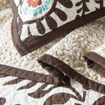 Image showing  Rebecca Paisley Reversible Quilt Set, 3 pc.