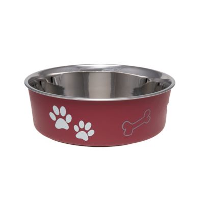 Loving Pets 3.5-Cup Bella Non-Skid Stainless Steel Pet Bowl, Medium, 1-Pack