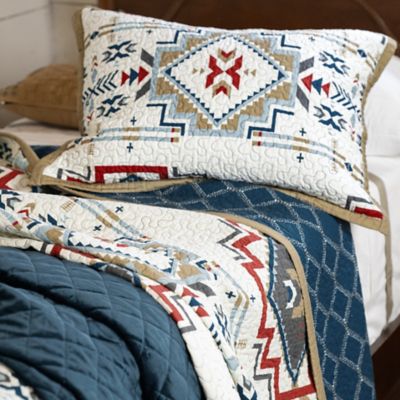 Image showing  Spirit Valley Quilt Set, Teal, 3 pc.