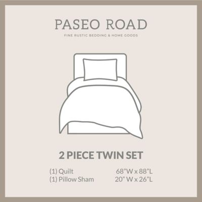 Image showing 7 th Paseo Road by HiEnd Accents Spirit Valley Quilt Set, Teal, 3 pc.