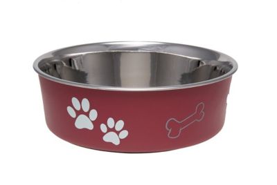 Image showing  6.4-Cup Bella Non-Skid Stainless Steel Pet Bowl, Large, 1-Pack