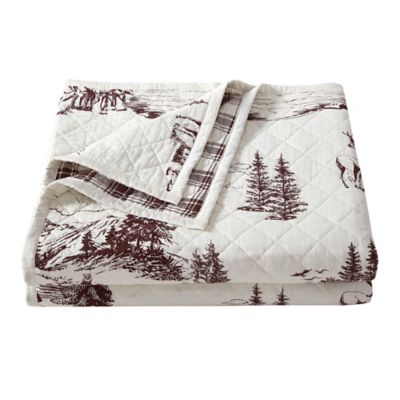 Image showing  White Pine Reversible Quilt Set, White, 3 pc.