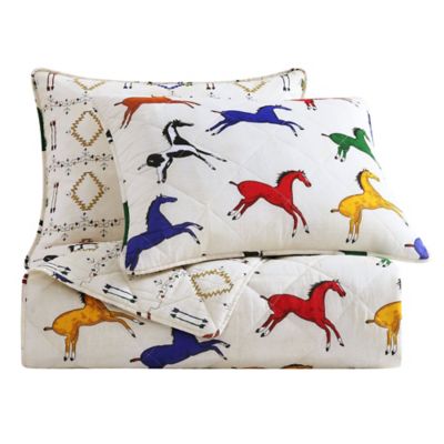 Image showing  Wild Horses Reversible Quilt Set, 3 pc.