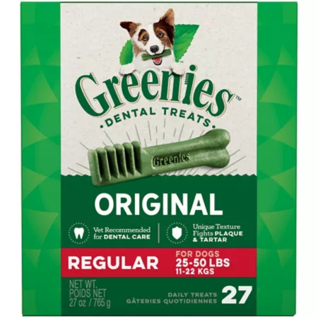 Greenies Original Regular Natural Dental Care Dog Treats 27 ct Dog Dental Treats & Chews