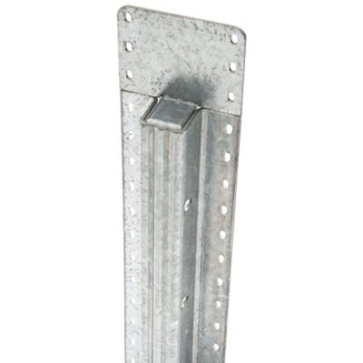 Lifetime Steel Post 7 ft. x 4 in. Powder Coated Steel Metal Fence Post with Top Plate for Line Applications, Galvanized Steel