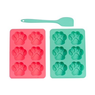 Image showing  3 pc. Silicone Treat Baking Kit, 2 Baking Trays, 1 Spatula