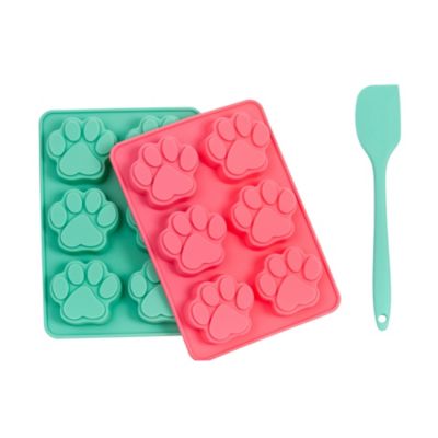 Image showing  3 pc. Silicone Treat Baking Kit, 2 Baking Trays, 1 Spatula