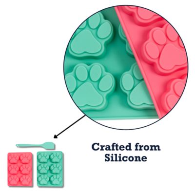 Image showing  3 pc. Silicone Treat Baking Kit, 2 Baking Trays, 1 Spatula