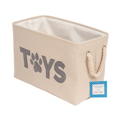 Country Living Foldable Fabric Dog Toy Storage Bin