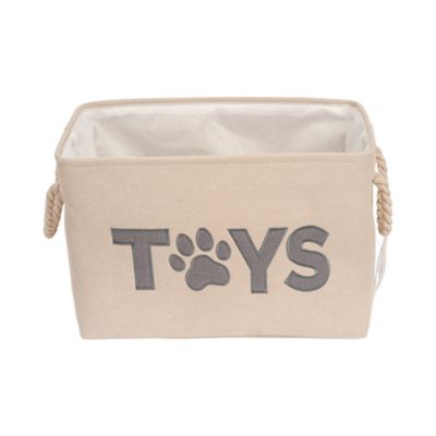Image showing  Foldable Fabric Dog Toy Storage Bin