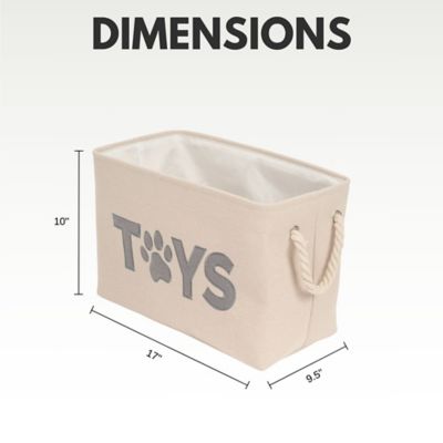 Image showing  Foldable Fabric Dog Toy Storage Bin