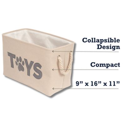 Image showing 5 th Country Living Foldable Fabric Dog Toy Storage Bin