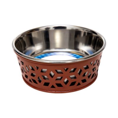 Image showing  Eco Friendly Farmhouse Style Stainless Steel Dog Bowl, 2 ct.