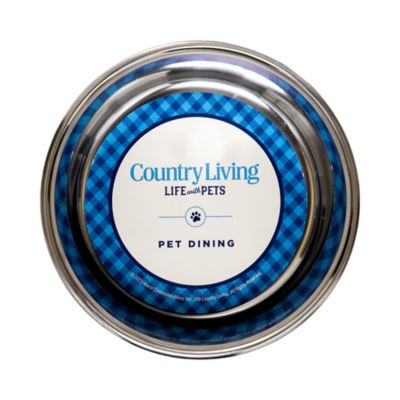 Image showing  Eco Friendly Farmhouse Style Stainless Steel Dog Bowl, 2 ct.