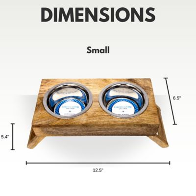 Image showing  Classic Elevated Wood Pet Feeder