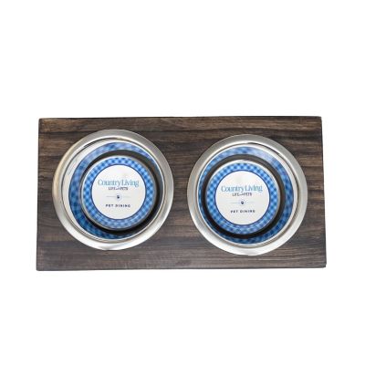 Image showing 1 th Country Living Classic Elevated Wood Pet Feeder