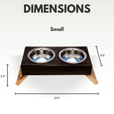Image showing 4 th Country Living Classic Elevated Wood Pet Feeder