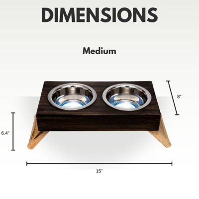 Image showing 5 th Country Living Classic Elevated Wood Pet Feeder