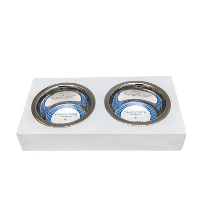 Image showing  Classic Elevated Wood Pet Feeder