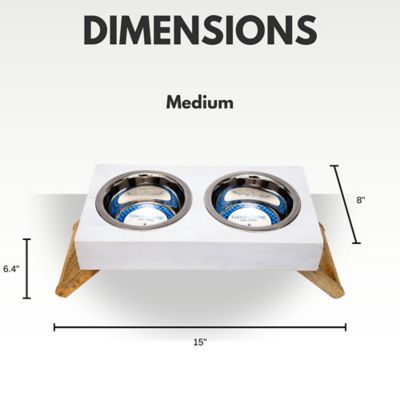 Image showing 5 th Country Living Classic Elevated Wood Pet Feeder
