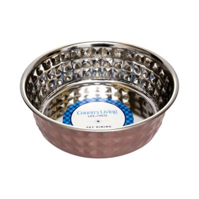 Image showing  Eco Chic Hammered Stainless Steel Dog Bowl