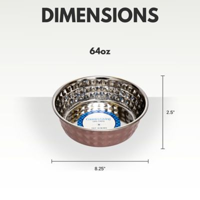 Image showing  Eco Chic Hammered Stainless Steel Dog Bowl