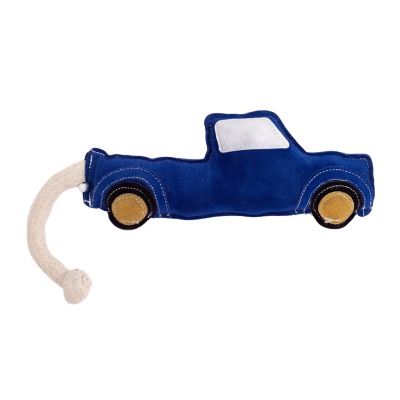 Image showing  Blue Pickup Truck Dog Toy, Durable Vegan Leather