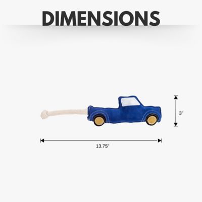 Image showing  Blue Pickup Truck Dog Toy, Durable Vegan Leather