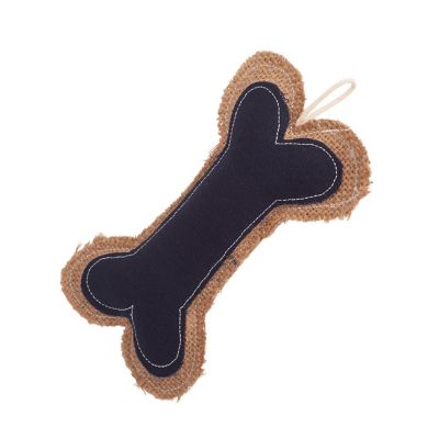 Image showing  Jean Leather Jute Bone Pillow Dog Chew Toy