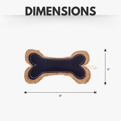 Image showing  Jean Leather Jute Bone Pillow Dog Chew Toy