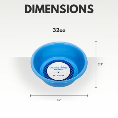 Image showing  Set of 2 Non-Slip durable Powder Coated Stainless Steel Heavy Dog Bowls