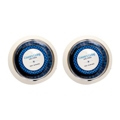 Image showing  Enhanced Stainless Steel Dog Bowl with Twill Melamine Stand