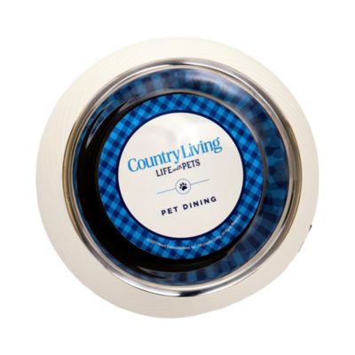 Image showing  Enhanced Stainless Steel Dog Bowl with Twill Melamine Stand