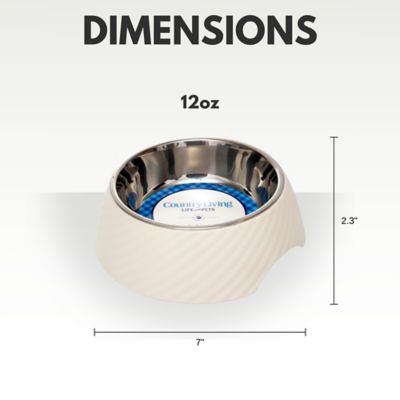 Image showing  Enhanced Stainless Steel Dog Bowl with Twill Melamine Stand