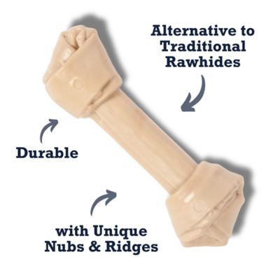 Image showing 5 th Country Living Vegan Nylon Chew Dog Bone Durable Rawhide-Shaped Toy